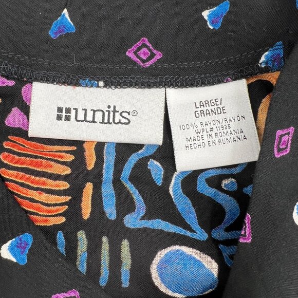 Vintage Units Tropical Print Tank & Matching Wrap Skirt Set Large 100% Rayon - Picture 2 of 13